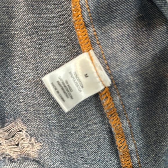 SAY WHAT? Distressed Denim Jacket - Size M - Picture 3 of 4